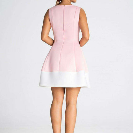 Chic White Pleated Flare Cocktail Gown - Très Elite
