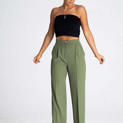 Chic Wide-Leg Pants with Modern Waist Design - Très Elite