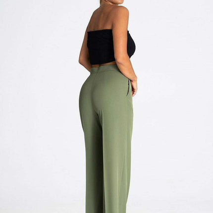 Chic Wide-Leg Pants with Modern Waist Design - Très Elite