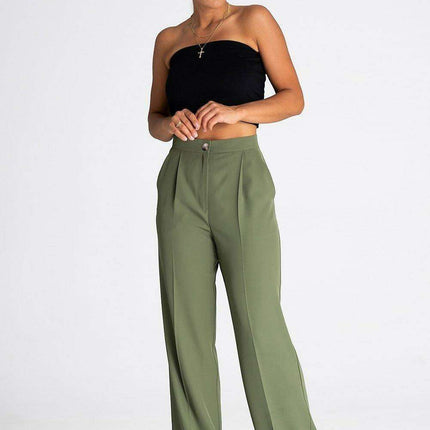 Chic Wide-Leg Pants with Modern Waist Design - Très Elite