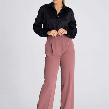 Chic Wide-Leg Pants with Modern Waist Design - Très Elite