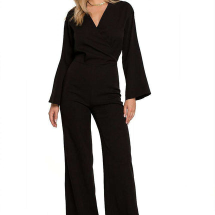 Chic Wide-Legged Jumpsuit with Flared Sleeves