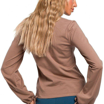 Chic Wide-Sleeve Cotton Blend Blouse - Très Elite