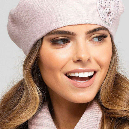 Chic Winter Bow Beret - Très Elite