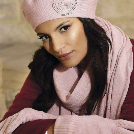 Chic Winter Bow Beret - Très Elite