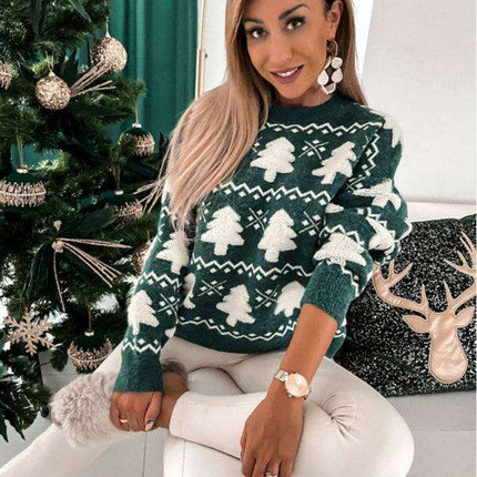 Chic Winter Knit Pullover with Trendy Drop Sleeves for Women