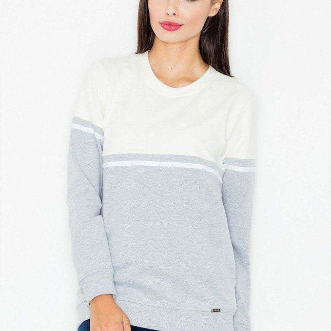 Chic Women's Cotton Blend Knit Sweater with Stylish Welt Detail