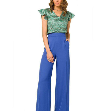 Chic Women's Flared Trousers with Tailored Waist Details