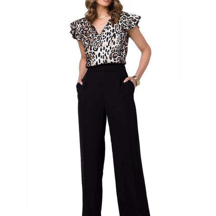 Chic Women's Flared Trousers with Tailored Waist Details