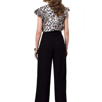 Chic Women's Flared Trousers with Tailored Waist Details - Très Elite