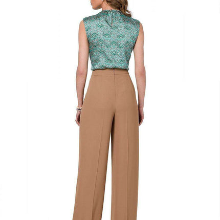 Chic Women's Flared Trousers with Tailored Waist Details - Très Elite