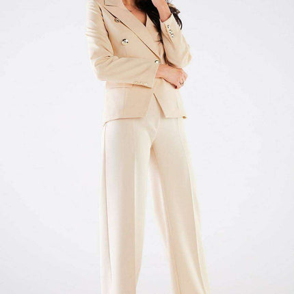 Chic Women's High-Waisted Wide Leg Trousers - Très Elite