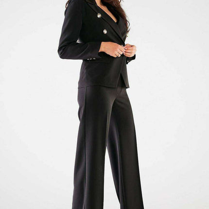 Chic Women's High-Waisted Wide Leg Trousers - Très Elite