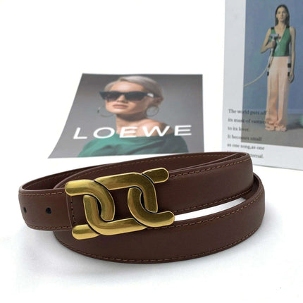 Chic Women's Leather Waist Belt with Modern Buckle Design | Fashionable Korean Trend - Très Elite