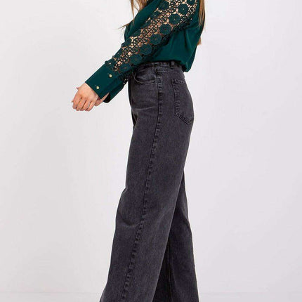 Chic Women's Long Sleeve Button-Up Shirt with Unique Sleeve Design - Très Elite