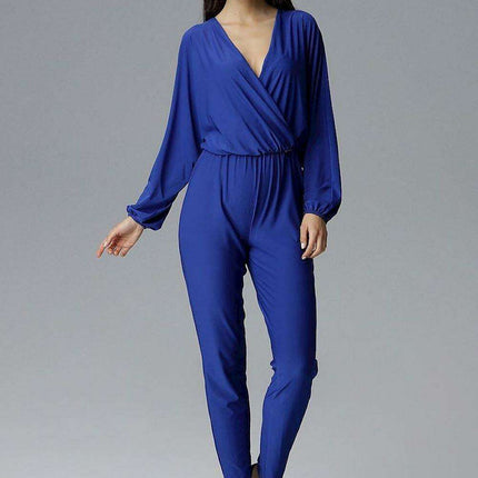 Chic Women's Tailored Jumpsuit with Modern Neckline - Très Elite