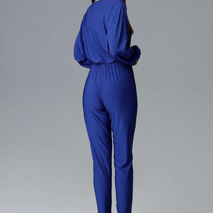 Chic Women's Tailored Jumpsuit with Modern Neckline - Très Elite
