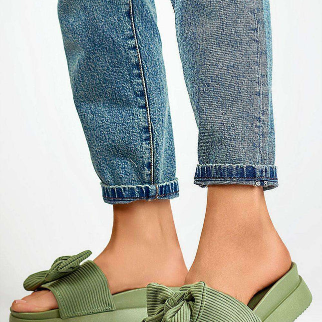 Chic Women's Textile Slip-On Platform Sandals for All Seasons