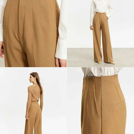 Chic Women's Wide-leg Casual Pants for Stylish Winter Comfort - Très Elite