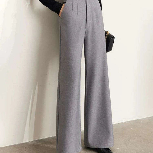 Chic Women's Wide-leg Casual Pants for Stylish Winter Comfort