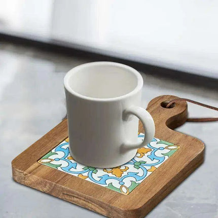 Chic Wooden Beverage Coasters - Heat-Resistant Drink Pads for Home and Workspace - Très Elite