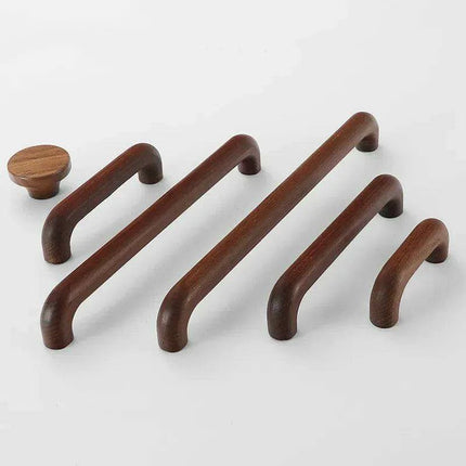 Chic Wooden Cabinet Knobs - Distinctive Walnut & Beech Drawer Handles for Elegant Home Interiors - Très Elite