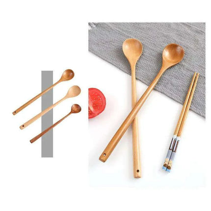 Chic Wooden Cooking and Serving Spoons Collection - Must-Have Kitchen Essentials - Très Elite