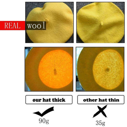 Chic Wool Beret for Women - Timeless Style Meets Cozy Comfort - Très Elite