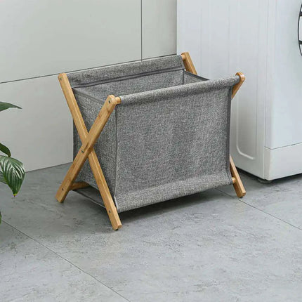 Chic X-Design Foldable Bamboo Laundry Basket - Elegant Fabric Organizer - Très Elite
