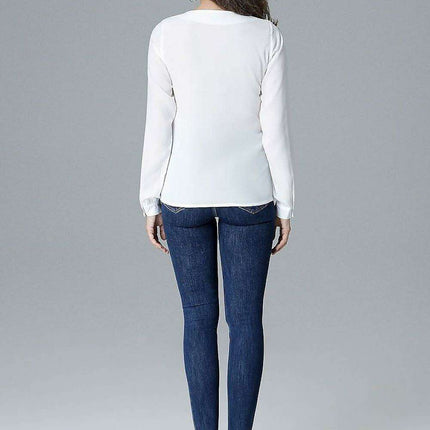 Chic Zip-Up Blouse with Stylish Sleeves - Très Elite
