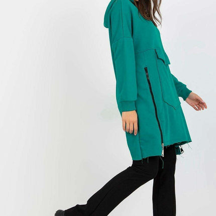 Chic Zip-Up Hooded Sweatshirt - Très Elite