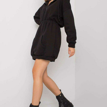 Chic Zip-Up Sweatshirt Dress - Très Elite