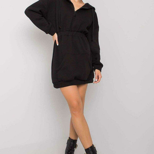 Chic Zip-Up Sweatshirt Dress