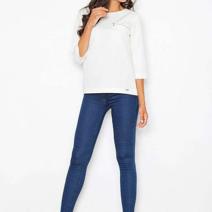 Chic Zippered Elegance Blouse by Figl - Très Elite