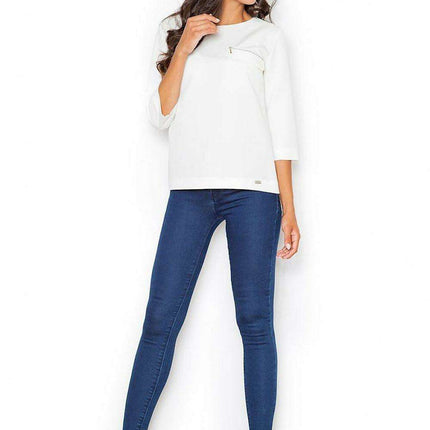 Chic Zippered Elegance Blouse by Figl - Très Elite