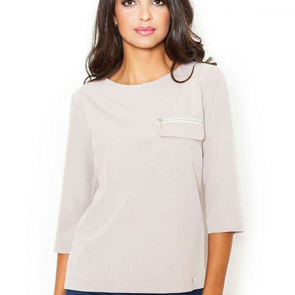 Chic Zippered Elegance Blouse by Figl - Très Elite