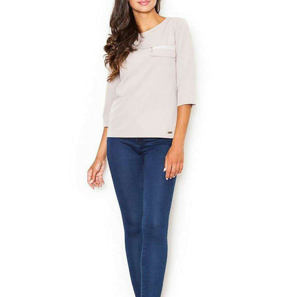 Chic Zippered Elegance Blouse by Figl - Très Elite