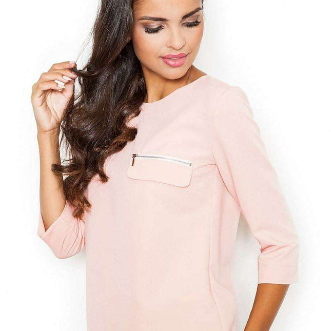 Chic Zippered Elegance Blouse by Figl