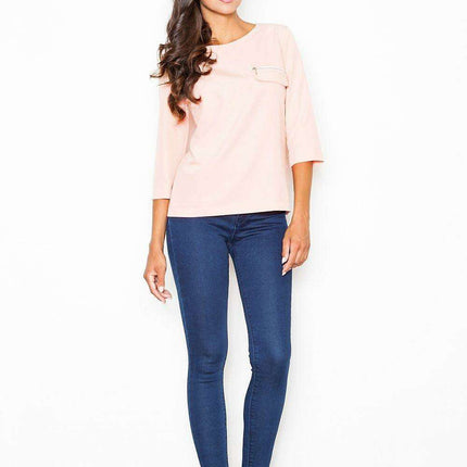 Chic Zippered Elegance Blouse by Figl - Très Elite