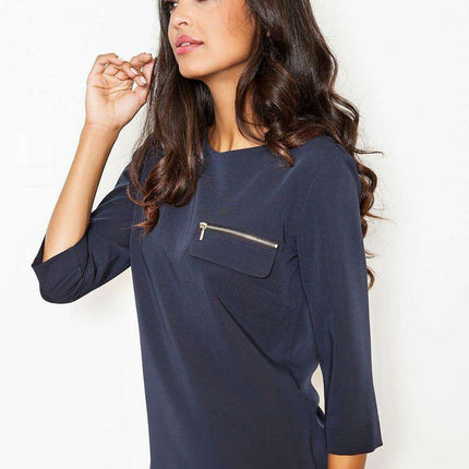 Chic Zippered Elegance Blouse by Figl - Très Elite