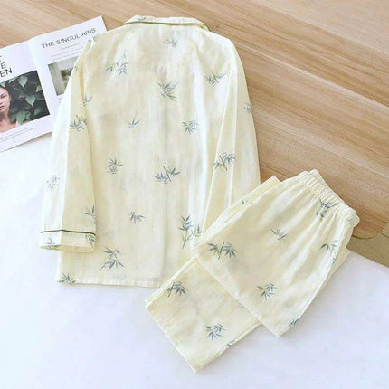 Chic and Comfy Women's Cotton Pajama Set - Breathable Long-Sleeve Sleepwear - Très Elite