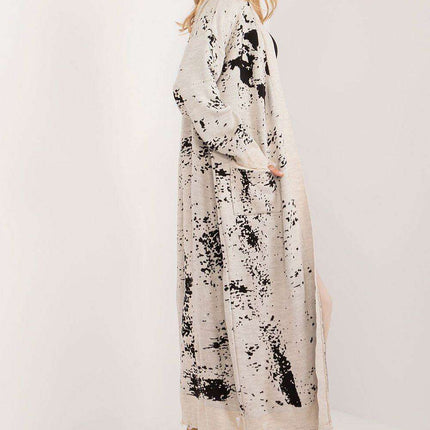 Chic and Cozy Ankle-Length Printed Cardigan with Handy Pockets - Très Elite