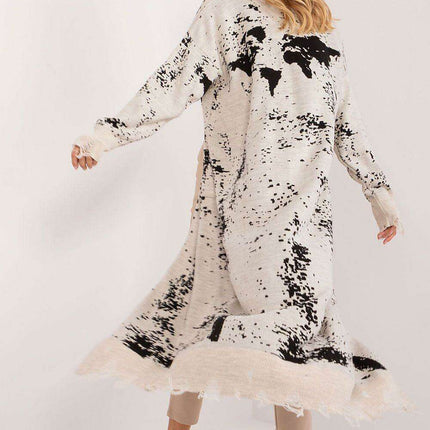 Chic and Cozy Ankle-Length Printed Cardigan with Handy Pockets - Très Elite