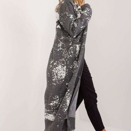 Chic and Cozy Ankle-Length Printed Cardigan with Handy Pockets - Très Elite