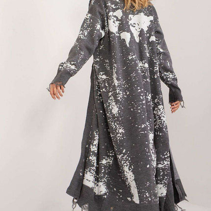 Chic and Cozy Ankle-Length Printed Cardigan with Handy Pockets - Très Elite