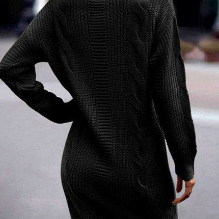Chic and Cozy Turtleneck Sweater Dress for Women - Très Elite