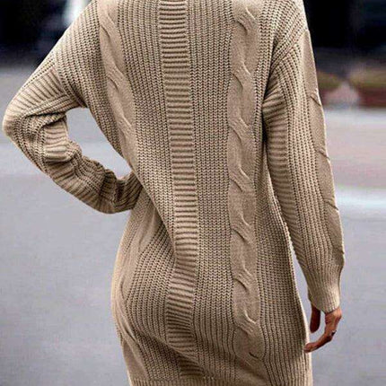 Chic and Cozy Turtleneck Sweater Dress for Women - Très Elite
