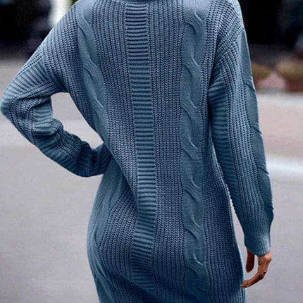 Chic and Cozy Turtleneck Sweater Dress for Women - Très Elite