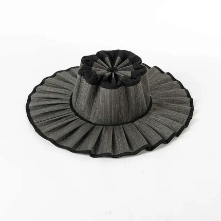 Chic and Practical Foldable Straw Sun Hat with Stylish Belt - Large Brim UV Protection for Outdoor Adventures - Très Elite