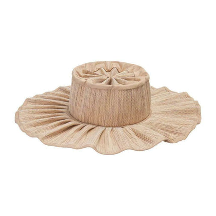 Chic and Practical Foldable Straw Sun Hat with Stylish Belt - Large Brim UV Protection for Outdoor Adventures - Très Elite